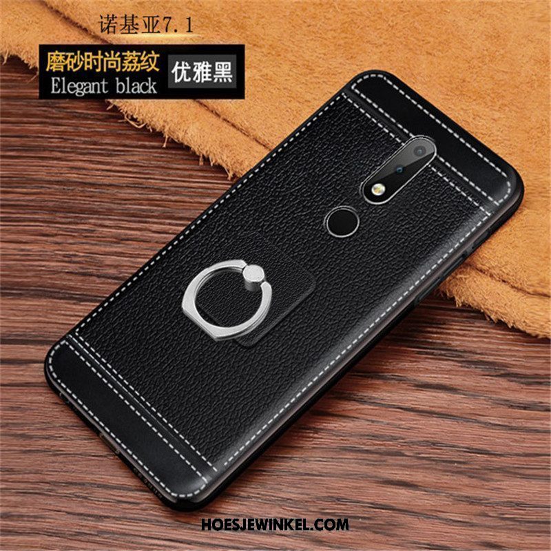 Nokia 7.1 Hoesje All Inclusive Bescherming Hoes, Nokia 7.1 Hoesje Rood Mobiele Telefoon