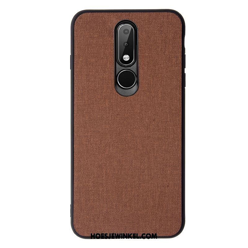 Nokia 7.1 Hoesje Doek Hoes Bescherming, Nokia 7.1 Hoesje Mobiele Telefoon Braun