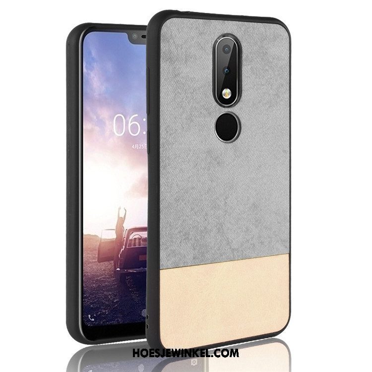 Nokia 7.1 Hoesje Hoes Grijs All Inclusive, Nokia 7.1 Hoesje Bescherming Zacht