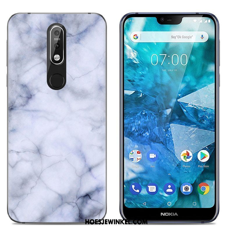 Nokia 7.1 Hoesje Scheppend Spotprent Trend, Nokia 7.1 Hoesje Siliconen Mobiele Telefoon