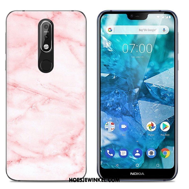 Nokia 7.1 Hoesje Scheppend Spotprent Trend, Nokia 7.1 Hoesje Siliconen Mobiele Telefoon