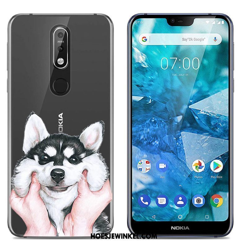 Nokia 7.1 Hoesje Scheppend Spotprent Trend, Nokia 7.1 Hoesje Siliconen Mobiele Telefoon