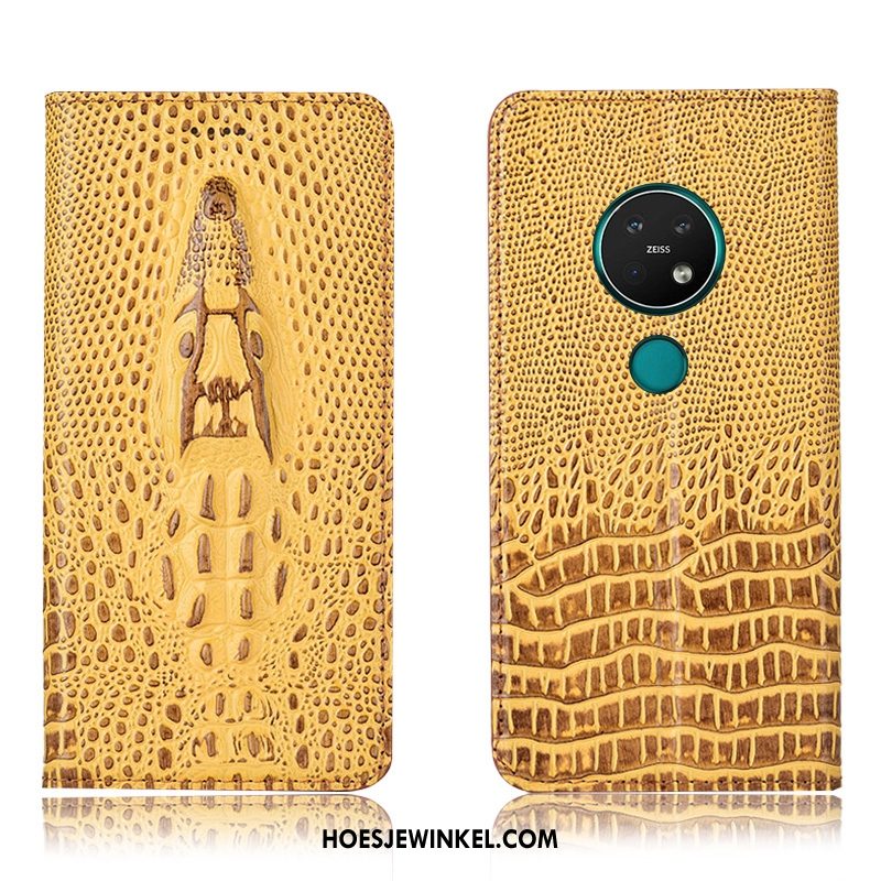 Nokia 7.2 Hoesje All Inclusive Geel Folio, Nokia 7.2 Hoesje Anti-fall Hoes