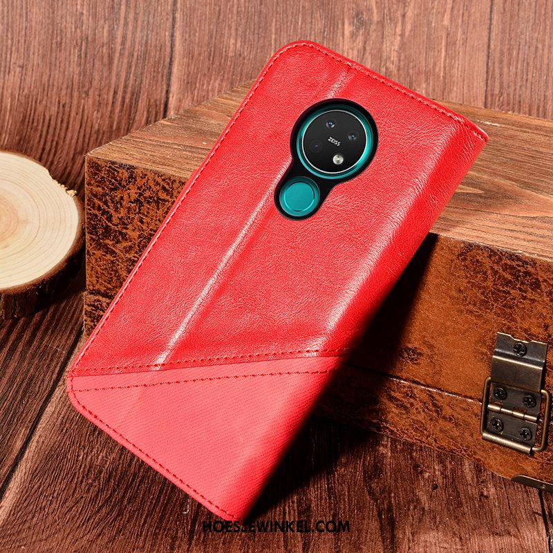 Nokia 7.2 Hoesje Kaart Clamshell Mobiele Telefoon, Nokia 7.2 Hoesje All Inclusive Bescherming Braun