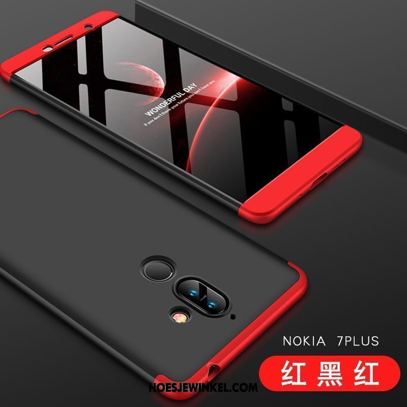 Nokia 7 Plus Hoesje All Inclusive Rood Persoonlijk, Nokia 7 Plus Hoesje Hoes Bescherming