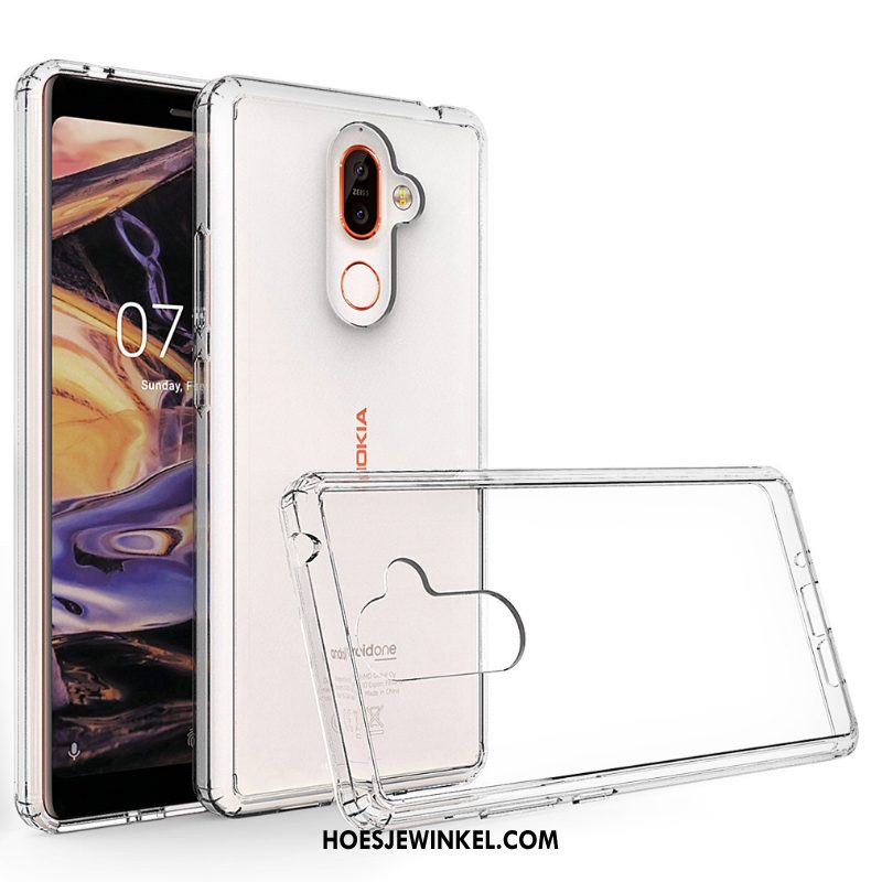 Nokia 7 Plus Hoesje Anti-fall Hoes Doorzichtig, Nokia 7 Plus Hoesje Bescherming Mobiele Telefoon