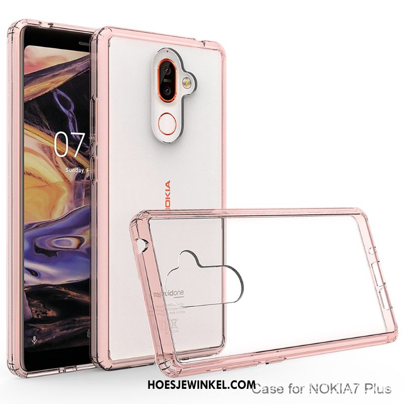 Nokia 7 Plus Hoesje Anti-fall Hoes Doorzichtig, Nokia 7 Plus Hoesje Bescherming Mobiele Telefoon