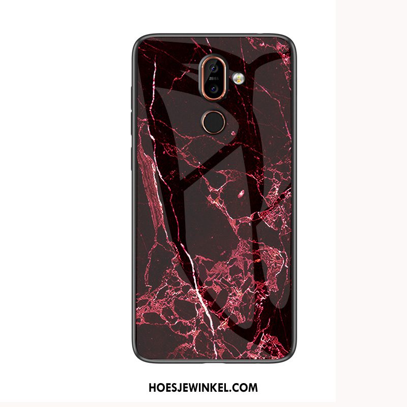 Nokia 7 Plus Hoesje Anti-fall Lovers Trend, Nokia 7 Plus Hoesje Patroon Groen