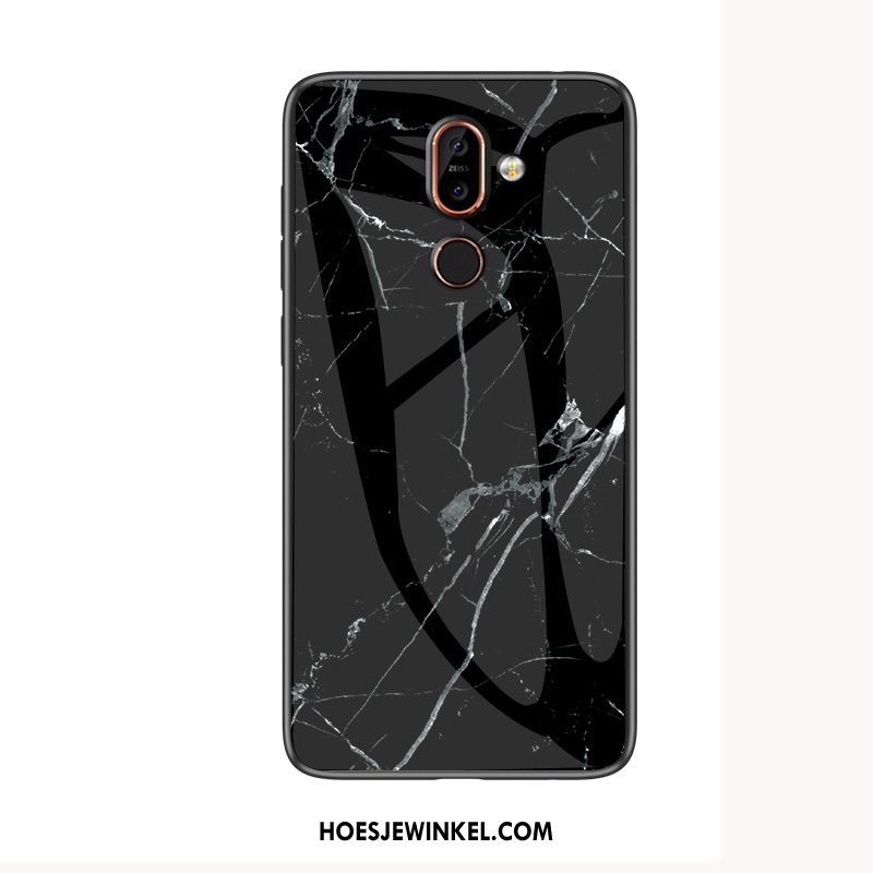 Nokia 7 Plus Hoesje Anti-fall Lovers Trend, Nokia 7 Plus Hoesje Patroon Groen