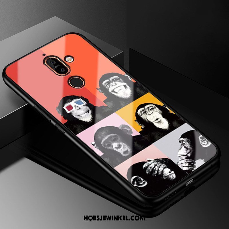 Nokia 7 Plus Hoesje Bescherming Grappig Mode, Nokia 7 Plus Hoesje Glas Kunst