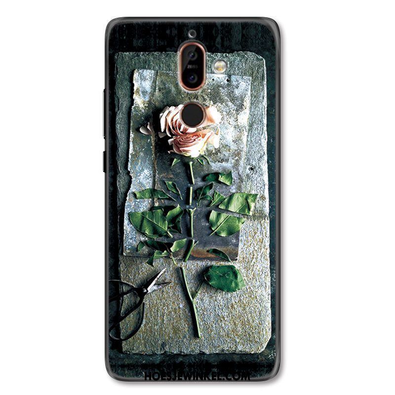 Nokia 7 Plus Hoesje Bescherming Luxe Reliëf, Nokia 7 Plus Hoesje Mode Hoes