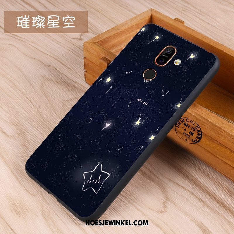 Nokia 7 Plus Hoesje Bescherming Siliconen All Inclusive, Nokia 7 Plus Hoesje Rood Mobiele Telefoon