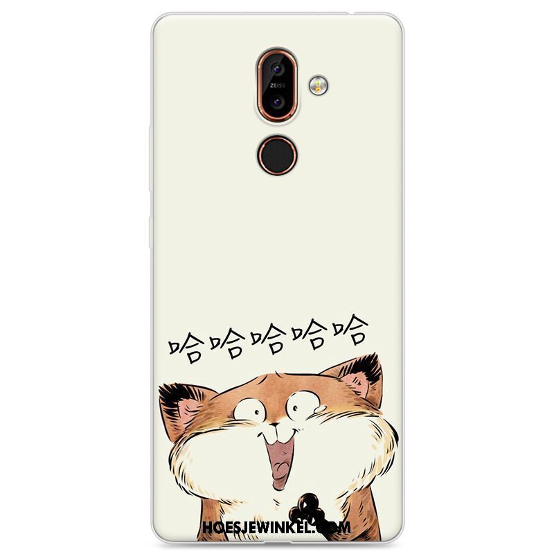 Nokia 7 Plus Hoesje Geel Hoes Bescherming, Nokia 7 Plus Hoesje Grappig Spotprent