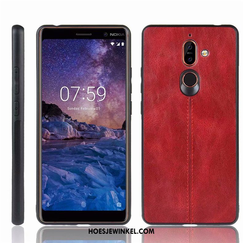 Nokia 7 Plus Hoesje Hoes Blauw Mobiele Telefoon, Nokia 7 Plus Hoesje Anti-fall Bescherming