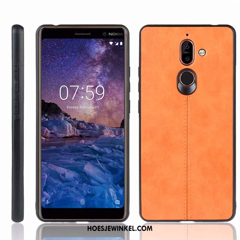 Nokia 7 Plus Hoesje Hoes Blauw Mobiele Telefoon, Nokia 7 Plus Hoesje Anti-fall Bescherming