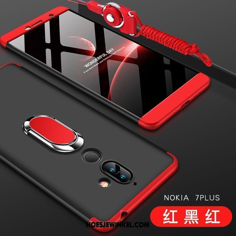 Nokia 7 Plus Hoesje Hoes Hard Roze, Nokia 7 Plus Hoesje Mobiele Telefoon Bescherming