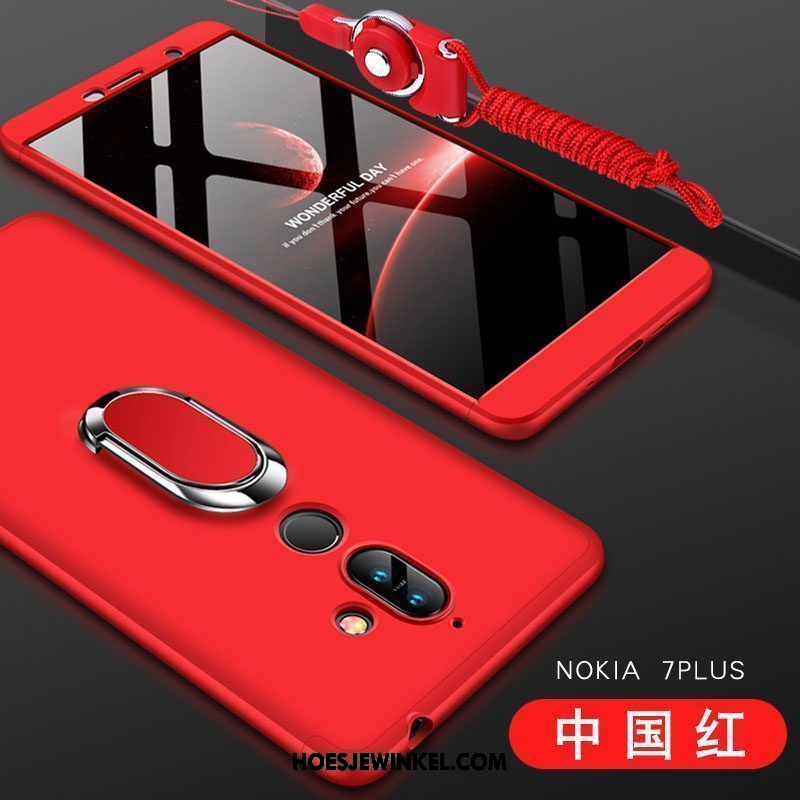 Nokia 7 Plus Hoesje Hoes Hard Roze, Nokia 7 Plus Hoesje Mobiele Telefoon Bescherming