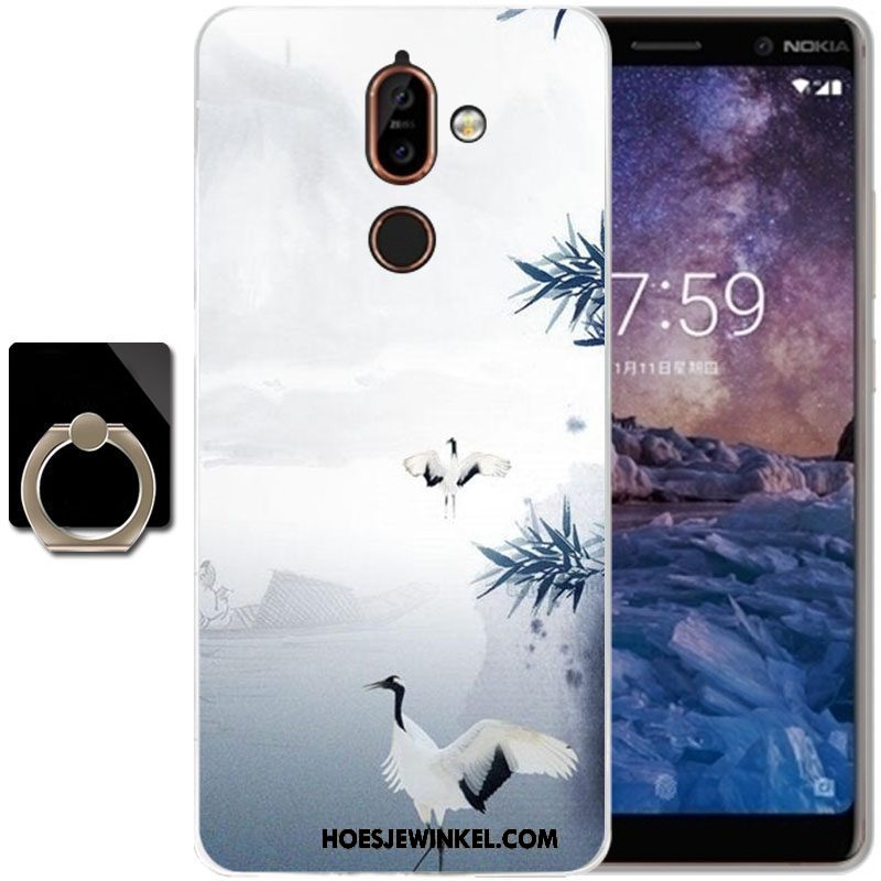 Nokia 7 Plus Hoesje Spotprent All Inclusive Hoes, Nokia 7 Plus Hoesje Groen Zacht