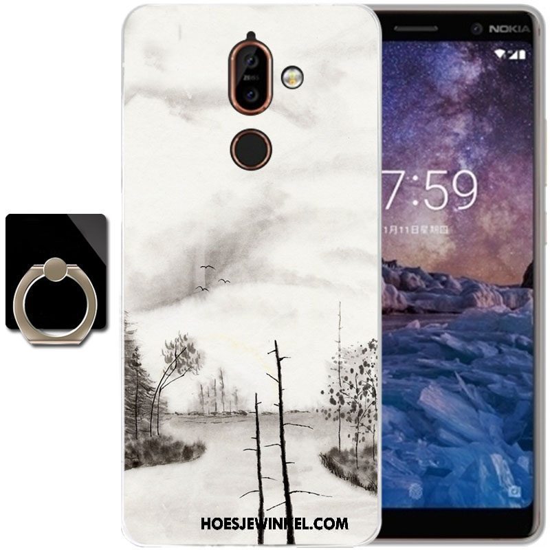 Nokia 7 Plus Hoesje Spotprent All Inclusive Hoes, Nokia 7 Plus Hoesje Groen Zacht