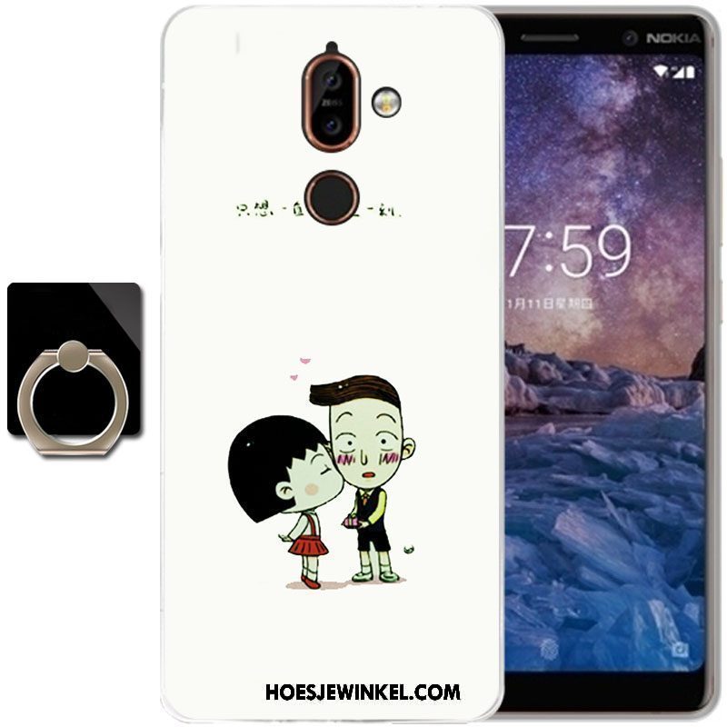 Nokia 7 Plus Hoesje Spotprent All Inclusive Hoes, Nokia 7 Plus Hoesje Groen Zacht