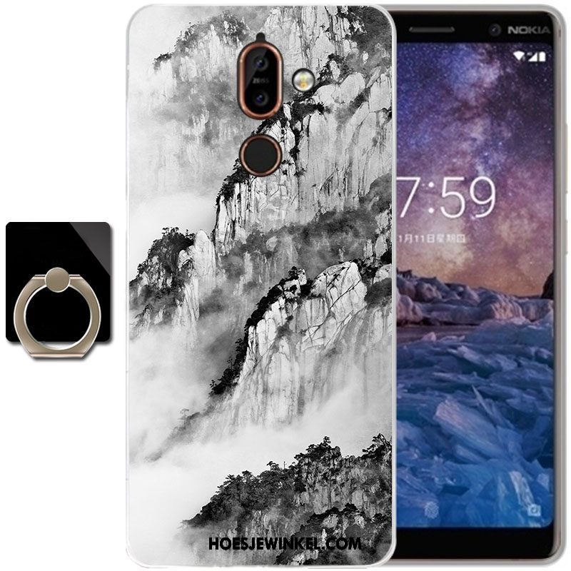 Nokia 7 Plus Hoesje Spotprent All Inclusive Hoes, Nokia 7 Plus Hoesje Groen Zacht