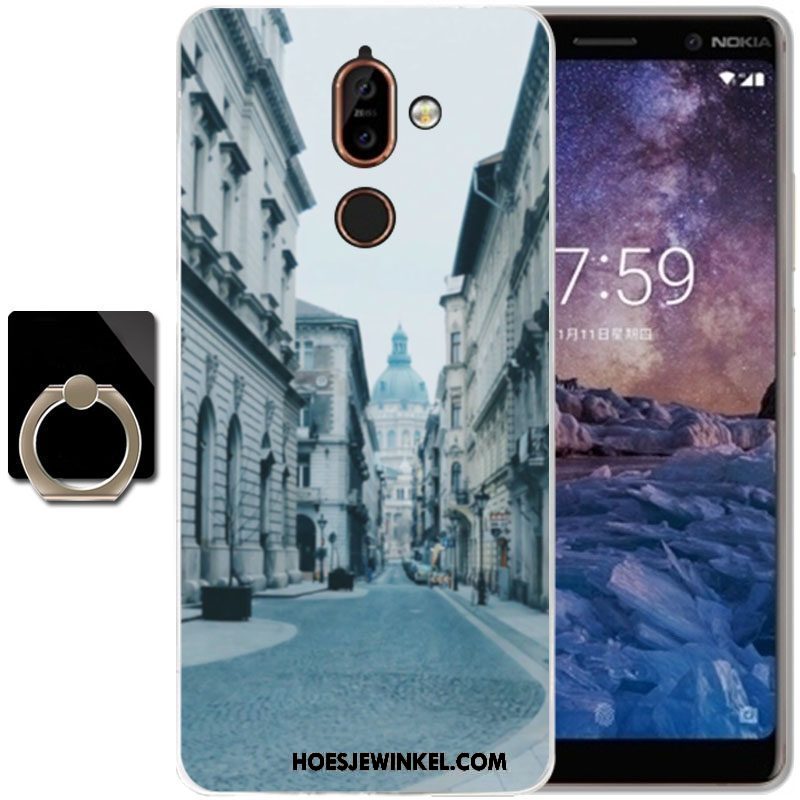 Nokia 7 Plus Hoesje Spotprent All Inclusive Hoes, Nokia 7 Plus Hoesje Groen Zacht