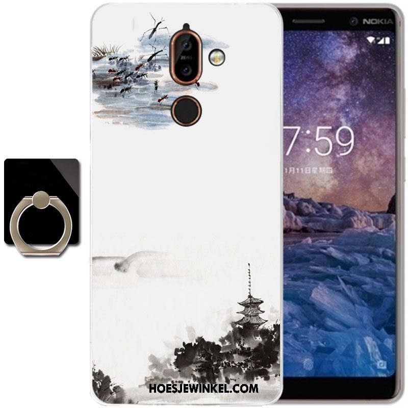 Nokia 7 Plus Hoesje Spotprent All Inclusive Hoes, Nokia 7 Plus Hoesje Groen Zacht