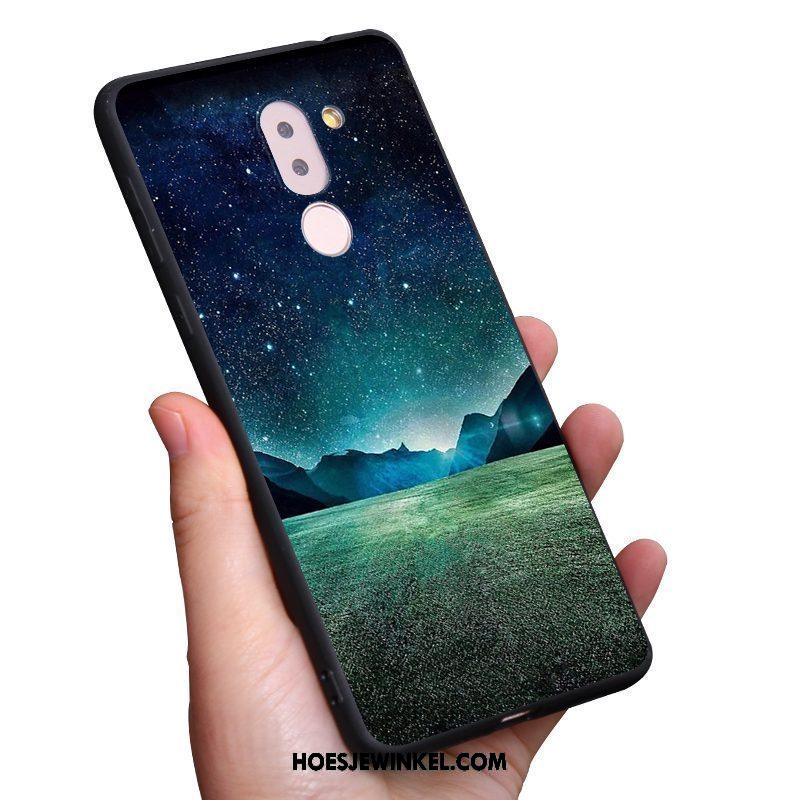 Nokia 7 Plus Hoesje Sterrenhemel Hoes Scheppend, Nokia 7 Plus Hoesje Bescherming Siliconen