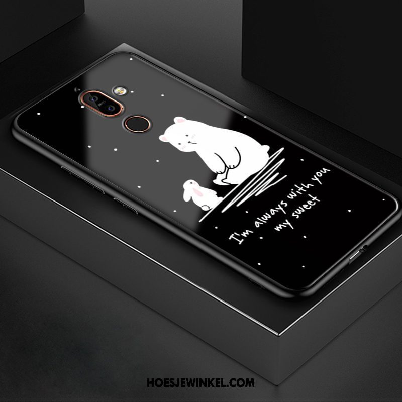 Nokia 7 Plus Hoesje Trend Anti-fall Scheppend, Nokia 7 Plus Hoesje Wit Bescherming