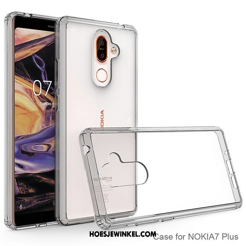 Nokia 7 Plus Hoesje Trendy Merk Hoes Zacht, Nokia 7 Plus Hoesje Anti-fall Mobiele Telefoon