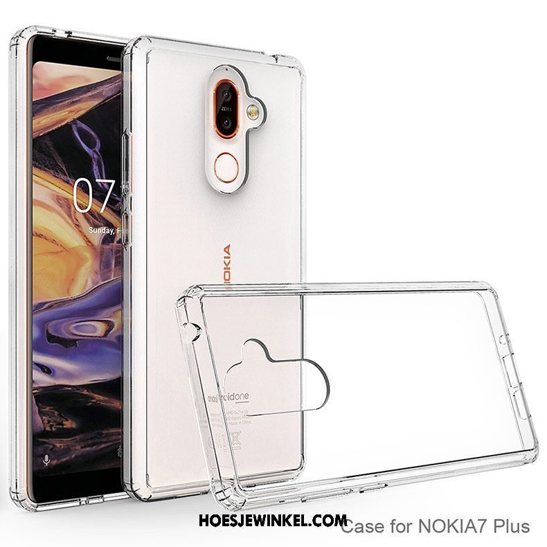 Nokia 7 Plus Hoesje Trendy Merk Hoes Zacht, Nokia 7 Plus Hoesje Anti-fall Mobiele Telefoon