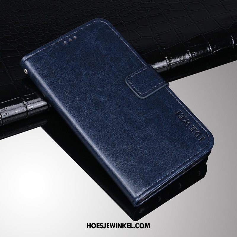 Nokia 8 Hoesje Anti-fall Zwart Hoes, Nokia 8 Hoesje Patroon Leren Etui