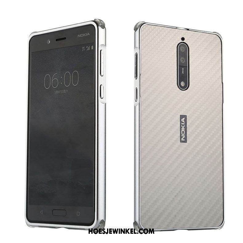 Nokia 8 Hoesje Fiber Bescherming Patroon, Nokia 8 Hoesje Hoes Anti-fall