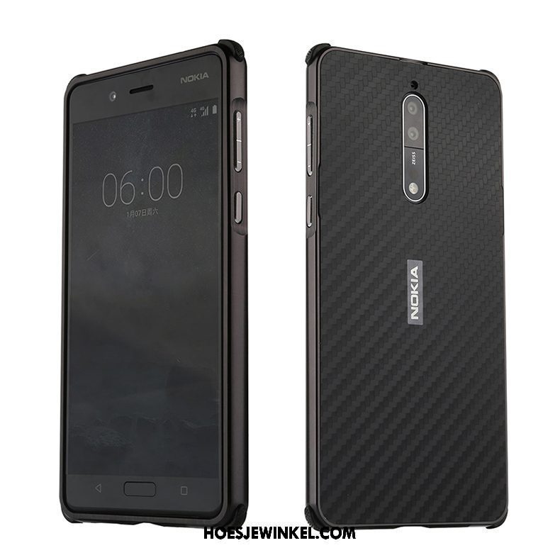 Nokia 8 Hoesje Fiber Bescherming Patroon, Nokia 8 Hoesje Hoes Anti-fall