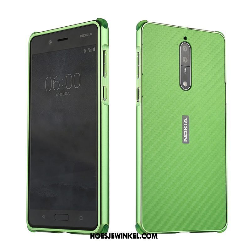 Nokia 8 Hoesje Fiber Bescherming Patroon, Nokia 8 Hoesje Hoes Anti-fall
