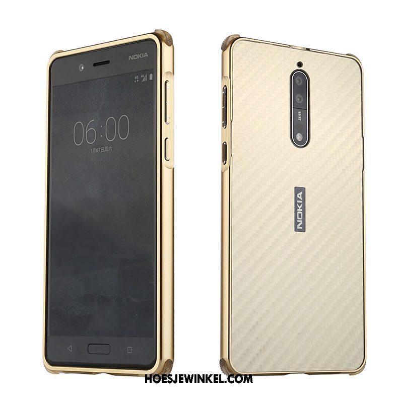 Nokia 8 Hoesje Fiber Bescherming Patroon, Nokia 8 Hoesje Hoes Anti-fall