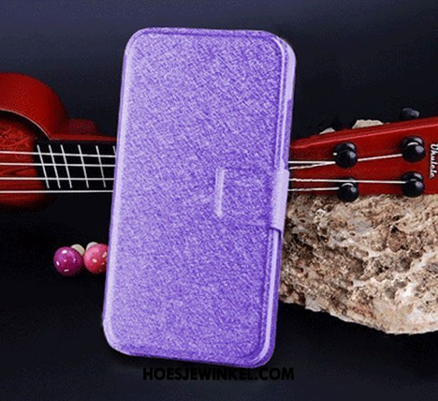 Nokia 8 Hoesje Heuptas Bescherming Leren Etui, Nokia 8 Hoesje Hoes Purper