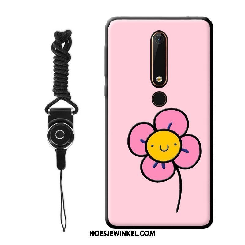 Nokia 8 Hoesje Roze Bloemen Bescherming, Nokia 8 Hoesje Siliconen All Inclusive
