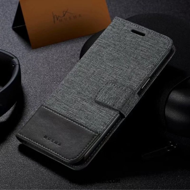 Nokia 8 Sirocco Hoesje Clamshell Bescherming Leren Etui, Nokia 8 Sirocco Hoesje Zwart Hoes