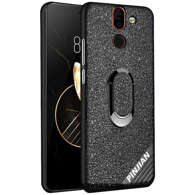 Nokia 8 Sirocco Hoesje Schrobben Kunstleer Mobiele Telefoon, Nokia 8 Sirocco Hoesje Reliëf Hoge Braun