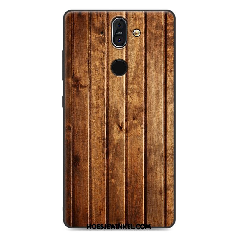 Nokia 8 Sirocco Hoesje Zwart Schrobben Hoes, Nokia 8 Sirocco Hoesje Siliconen Bescherming