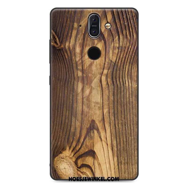 Nokia 8 Sirocco Hoesje Zwart Schrobben Hoes, Nokia 8 Sirocco Hoesje Siliconen Bescherming