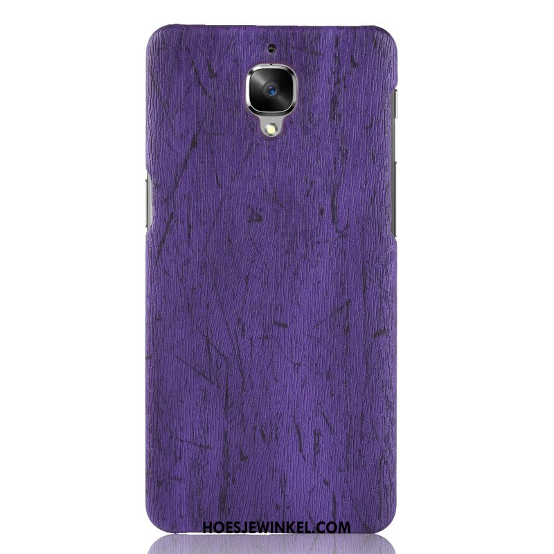 Oneplus 3 Hoesje Anti-fall Hard Leer, Oneplus 3 Hoesje Mobiele Telefoon Purper