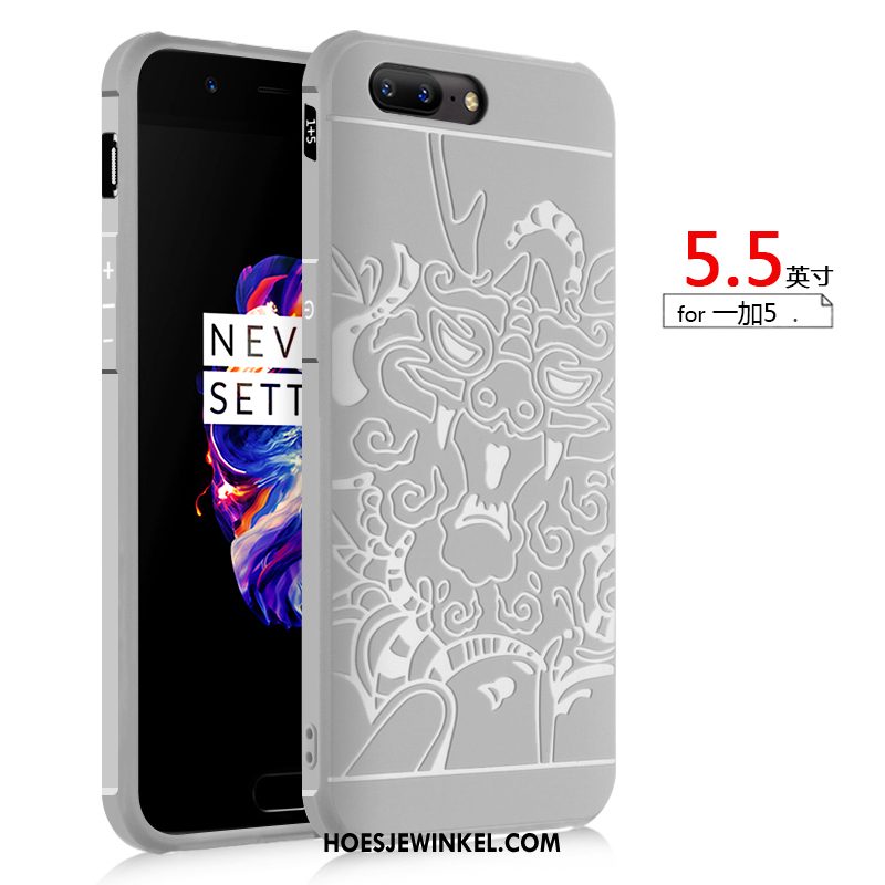 Oneplus 5 Hoesje All Inclusive Chinese Stijl Draak, Oneplus 5 Hoesje Net Red Anti-fall