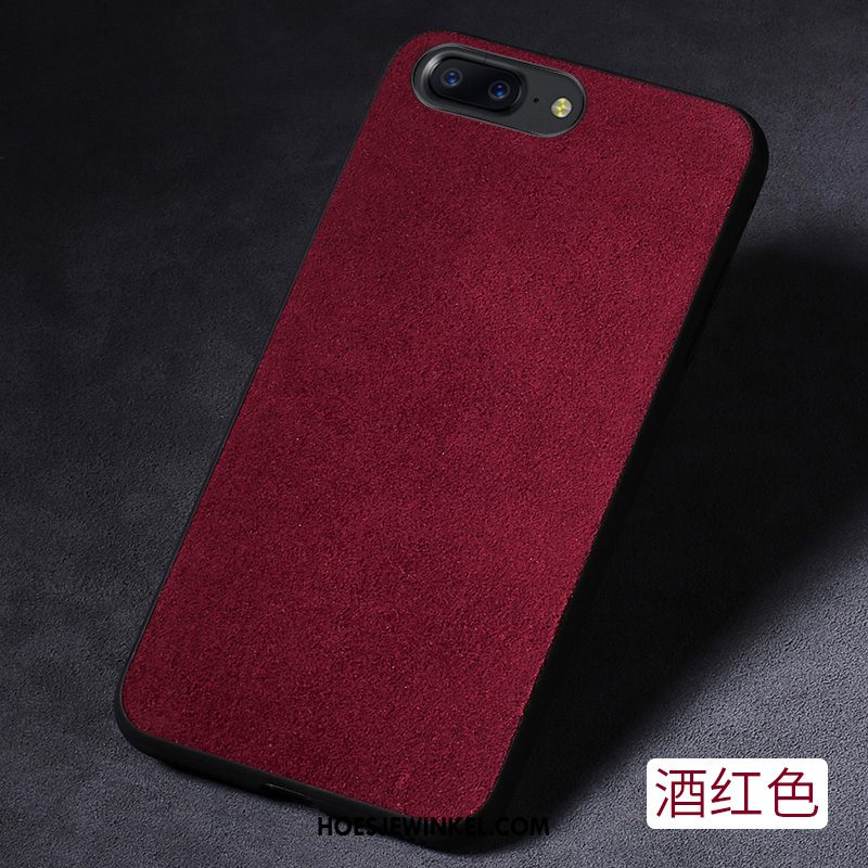 Oneplus 5 Hoesje Trendy Merk Bescherming Rood, Oneplus 5 Hoesje Echt Leer Nieuw