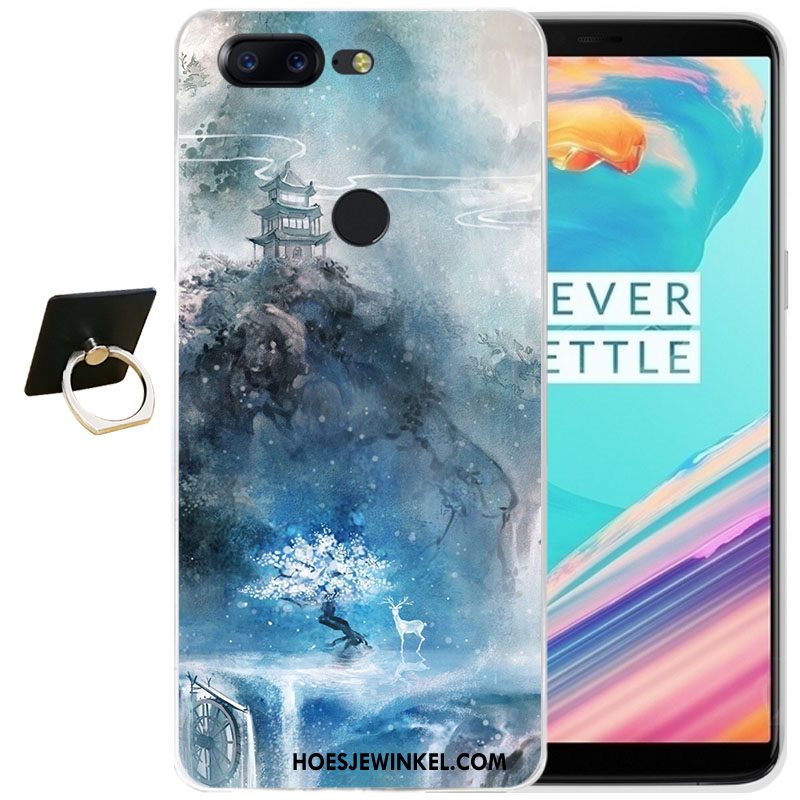 Oneplus 5t Hoesje All Inclusive Anti-fall Hoes, Oneplus 5t Hoesje Siliconen Blauw