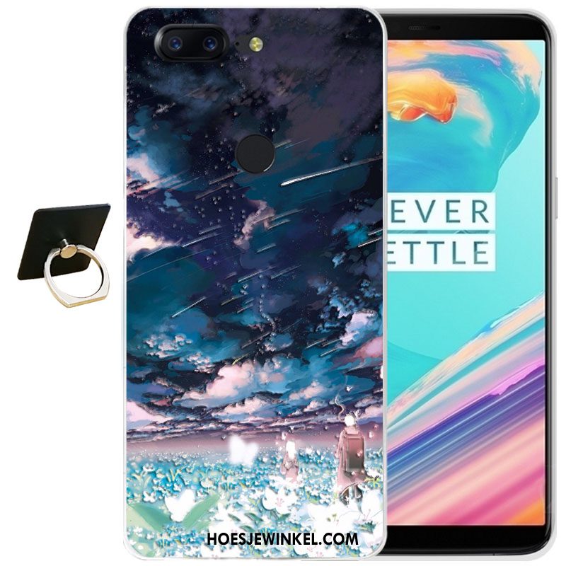 Oneplus 5t Hoesje All Inclusive Anti-fall Hoes, Oneplus 5t Hoesje Siliconen Blauw