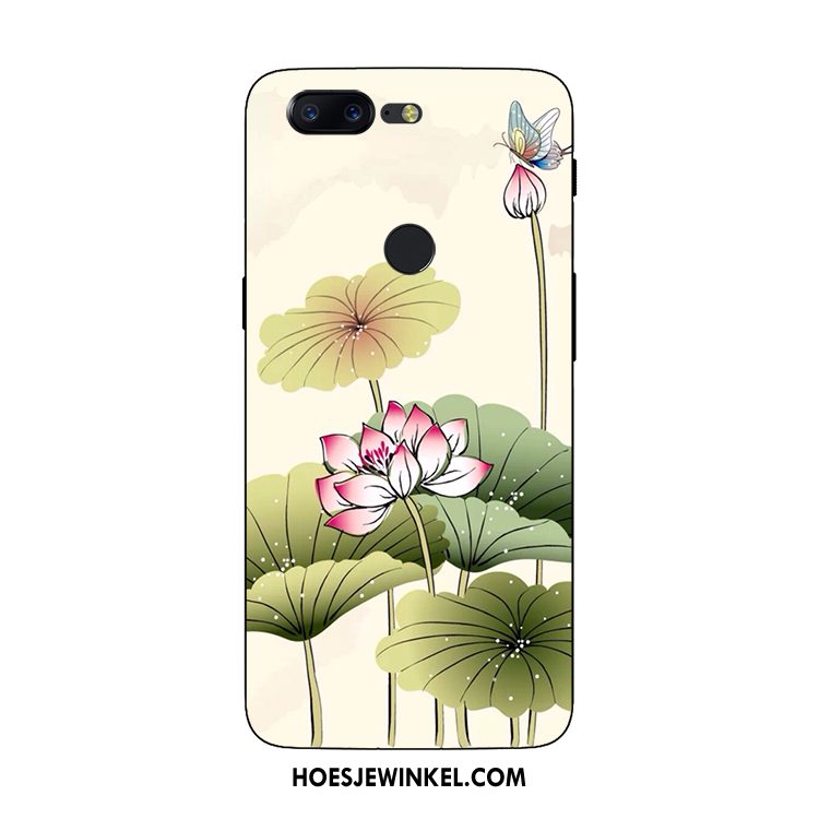 Oneplus 5t Hoesje Bloemen Groen Wind, Oneplus 5t Hoesje Prunus Mobiele Telefoon