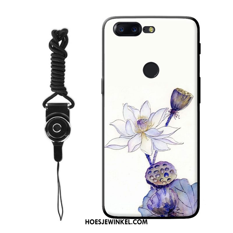 Oneplus 5t Hoesje Bloemen Wit Vintage, Oneplus 5t Hoesje Kunst Zacht