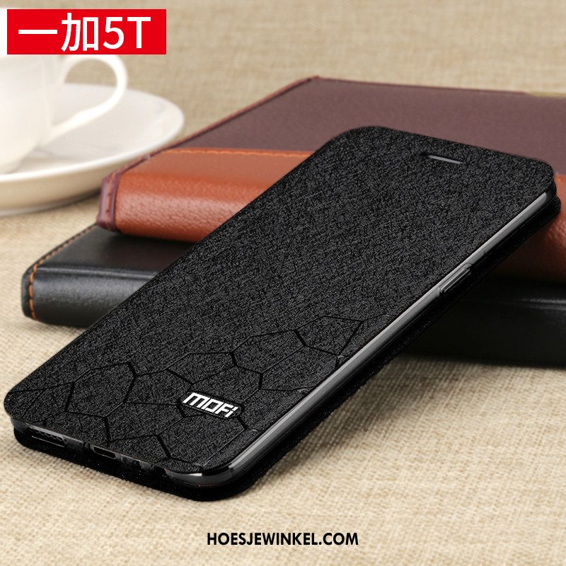 Oneplus 5t Hoesje Folio Persoonlijk Siliconen, Oneplus 5t Hoesje Bescherming Leren Etui